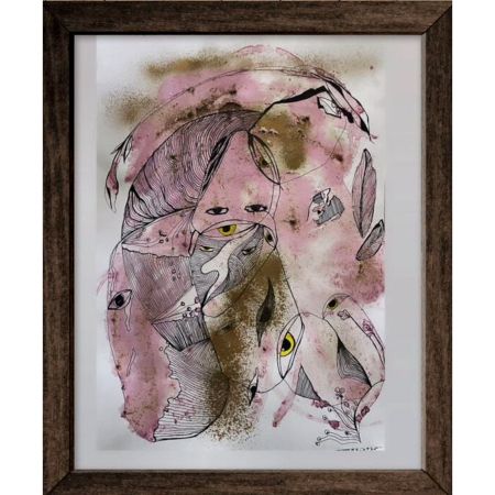 Illusion Canvas Painting by Artist Nikki Sharma 45 x 40 cm